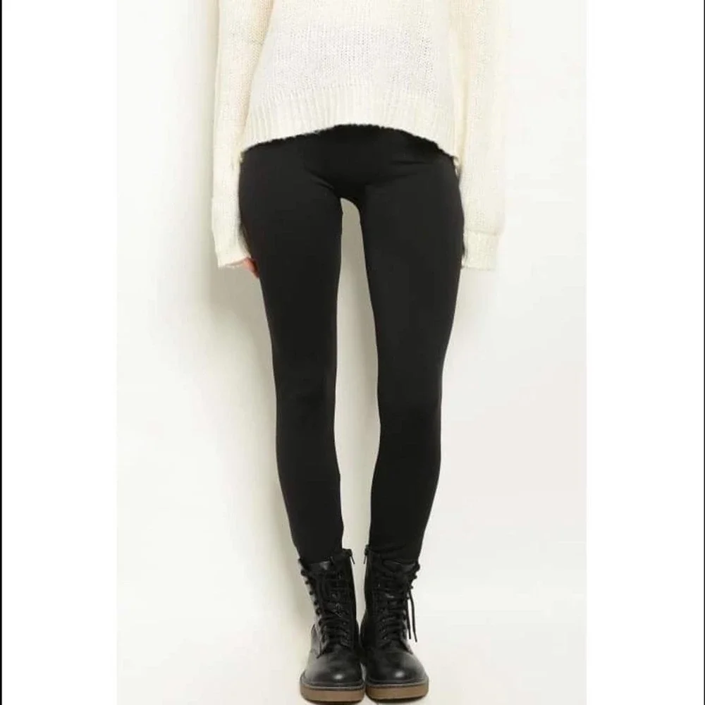 Winter Fleece Leggings Black - Picture 1 of 4